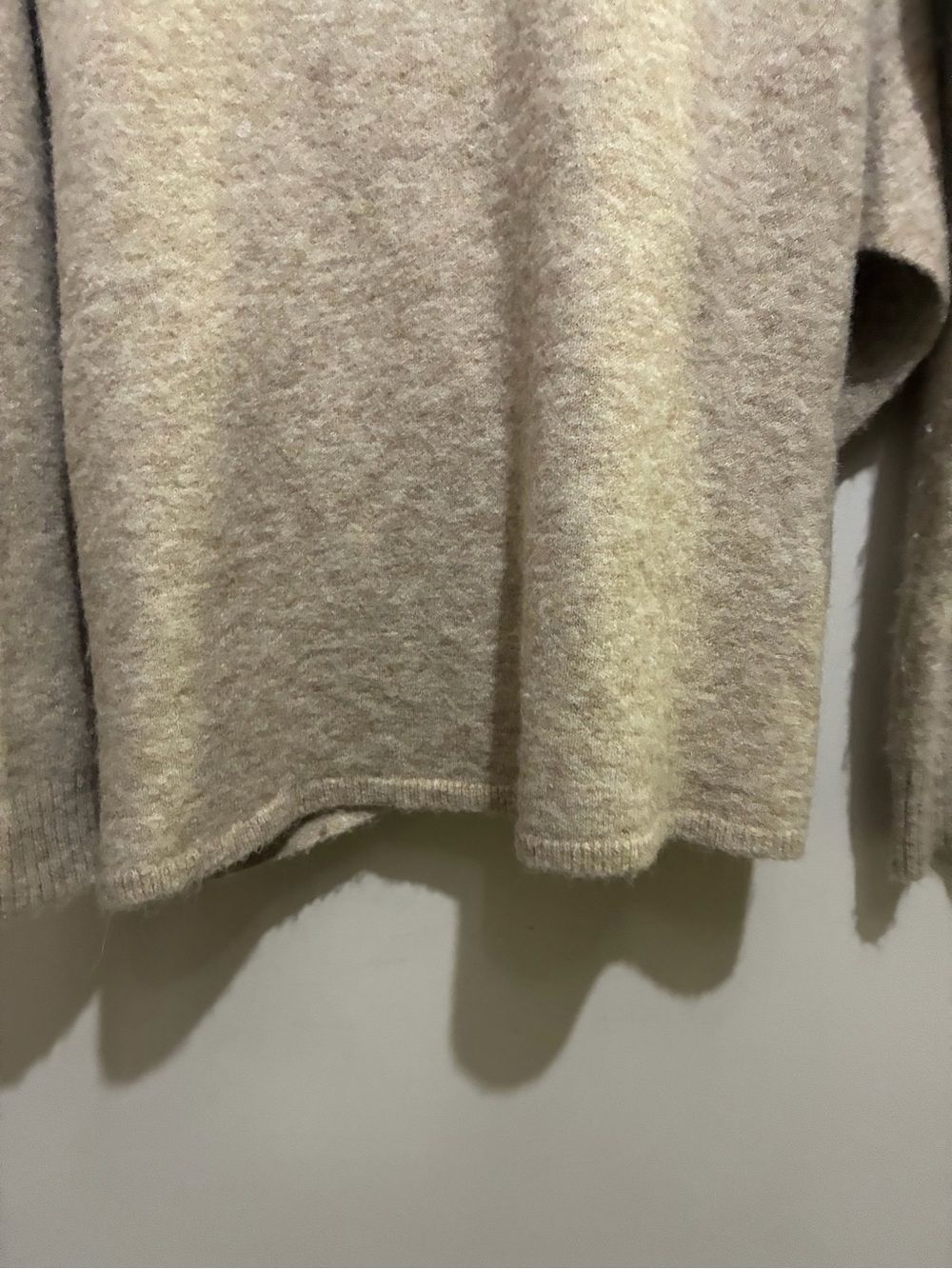 Aritzia Group by Babaton Bandini Wrap Sweater Size Small Wool Tan - Picture 7 of 10